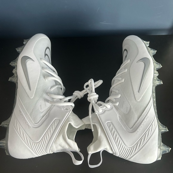 Nike Alpha Huarache 8 Elite LAX Lacrosse Cleats White CW4440-100 Men's - Picture 6 of 8